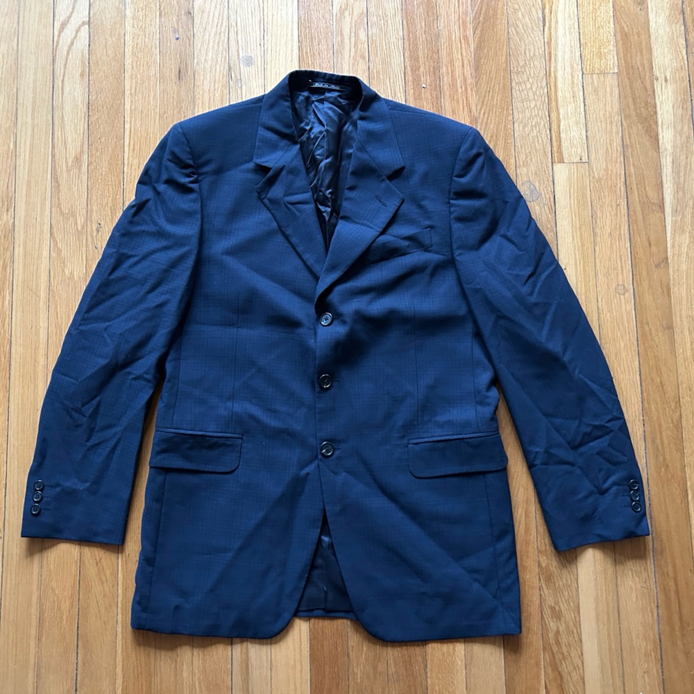 Dark Blue Fendi Blazer Pure New Wool Made in Italy - 42L